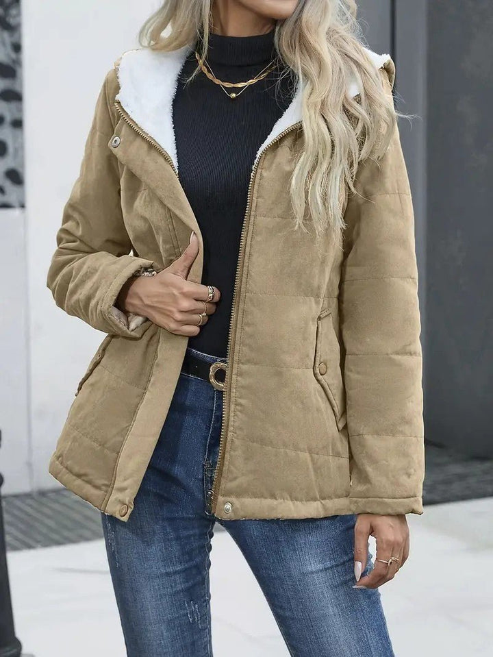 Hooded Sherpa Lined Puffer Jacket