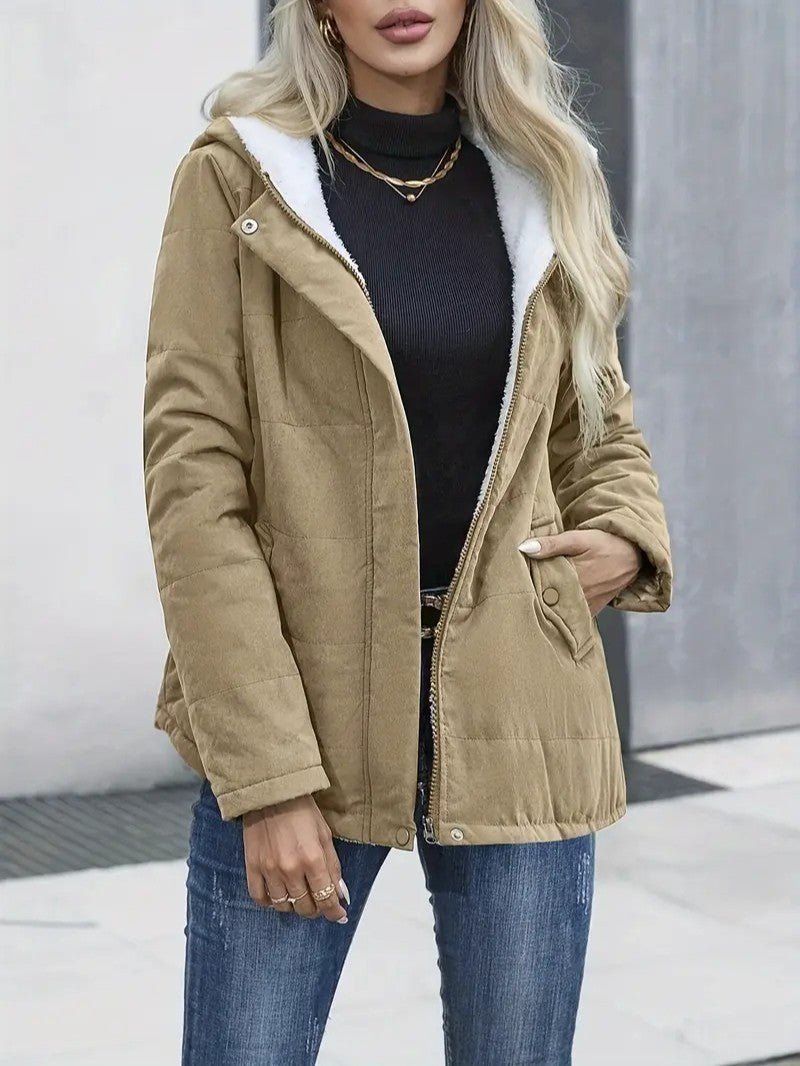 Hooded Sherpa Lined Puffer Jacket