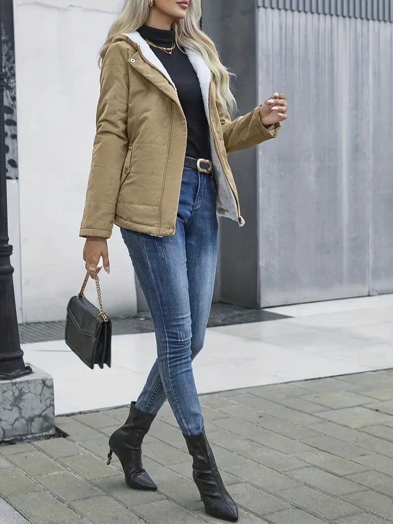 Hooded Sherpa Lined Puffer Jacket