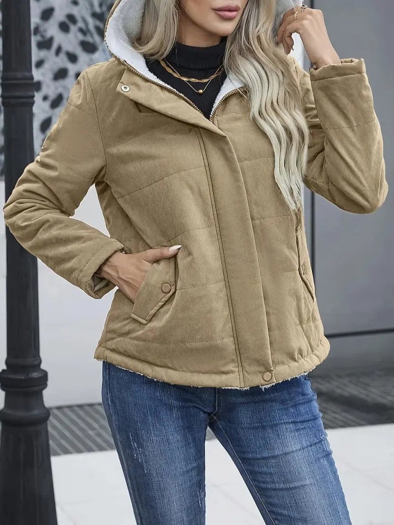 Hooded Sherpa Lined Puffer Jacket