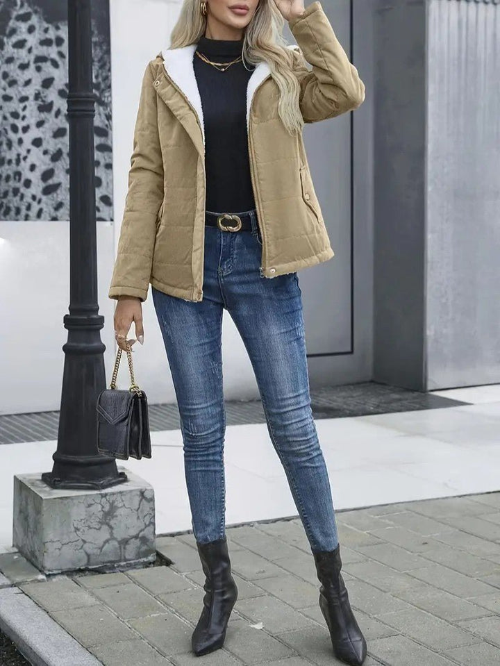 Hooded Sherpa Lined Puffer Jacket