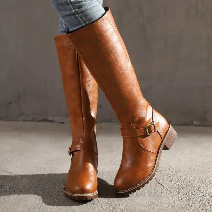 Women's Knee High Leather Riding Boots
