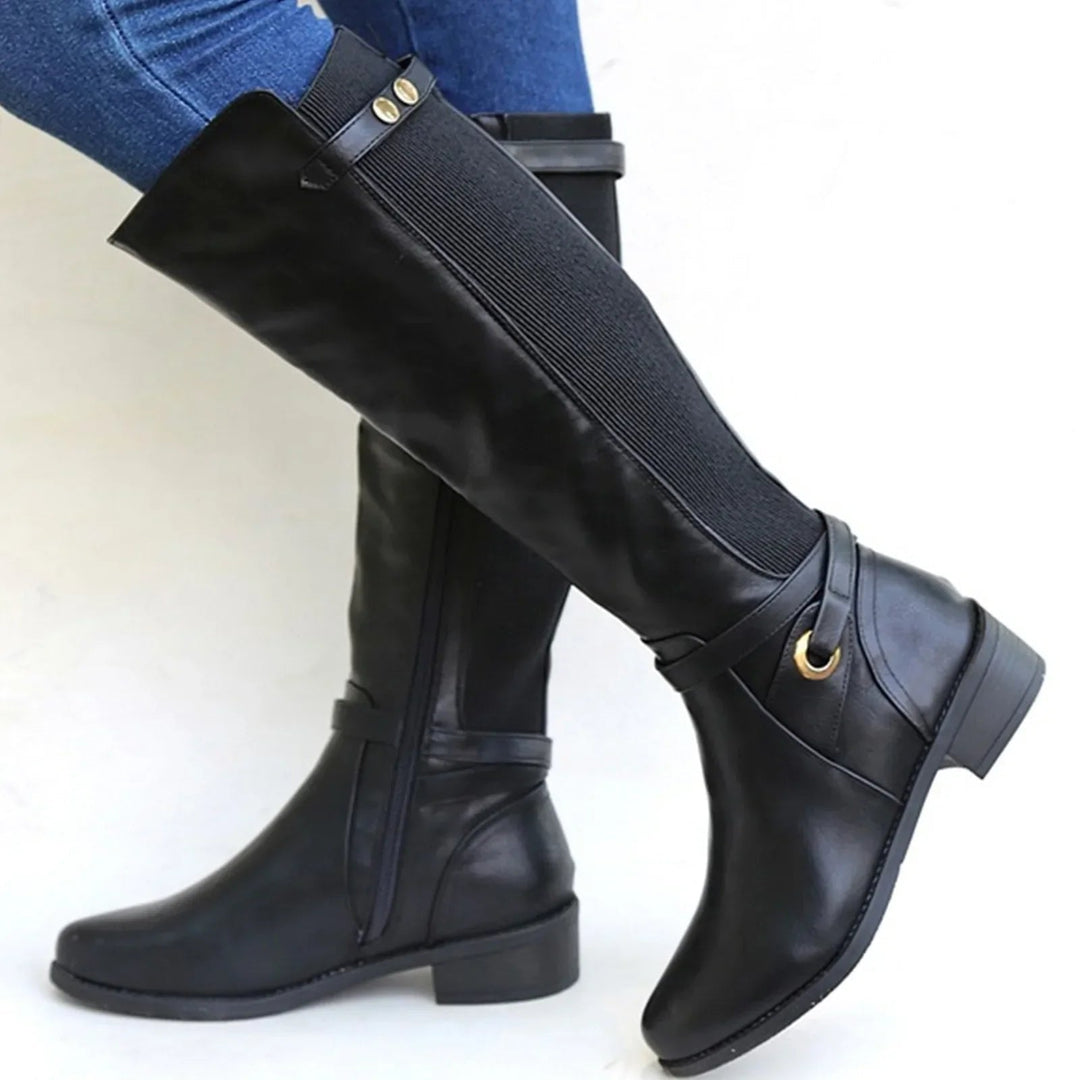 Low Heel Knee High Boots for Women