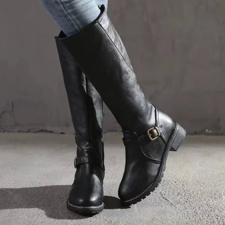 Women's Leather Knee High Boots