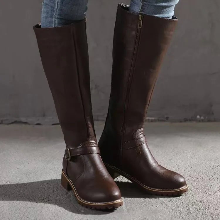 Women's Leather Knee High Boots