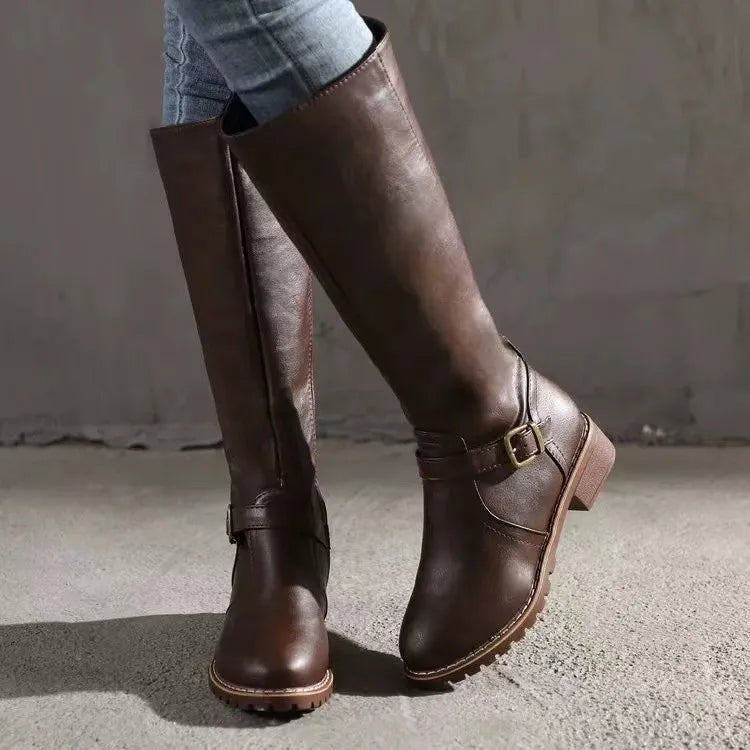 Women's Leather Knee High Boots