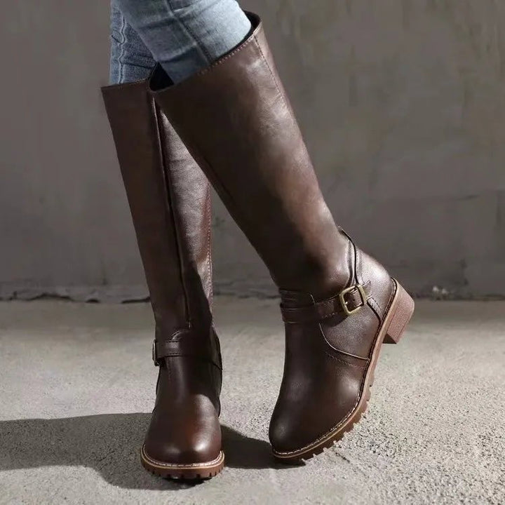 Women's Leather Knee High Boots