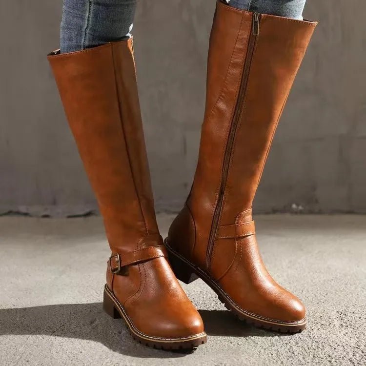 Women's Leather Knee High Boots