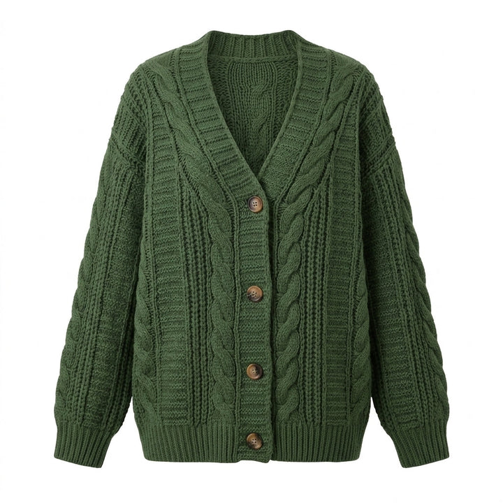 Womens V Neck Knit Cardigan
