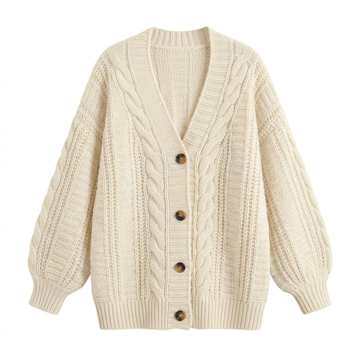 Womens V Neck Knit Cardigan