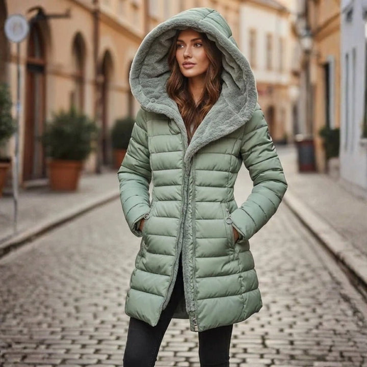 Hooded Longline Puffer Jacket