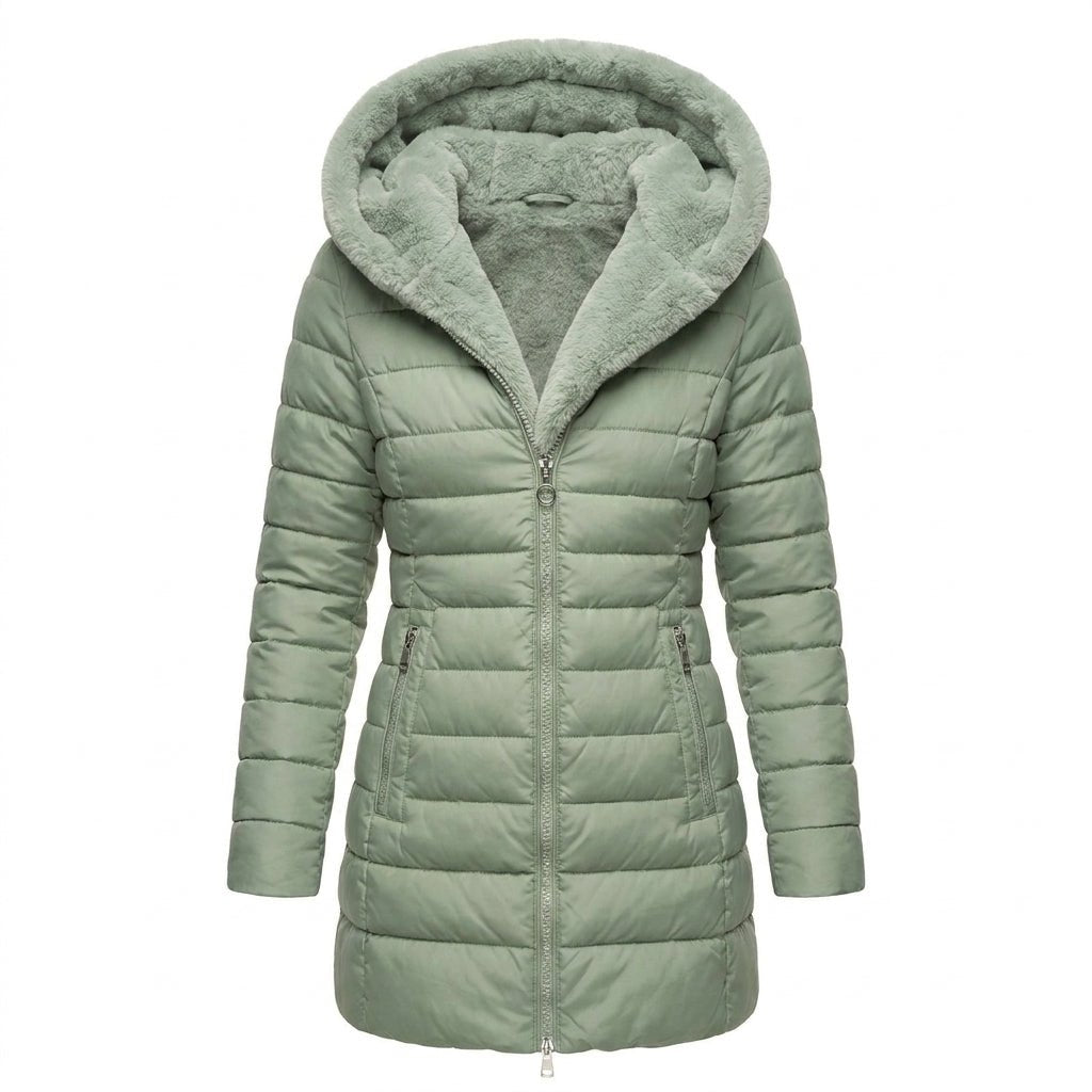 Hooded Longline Puffer Jacket