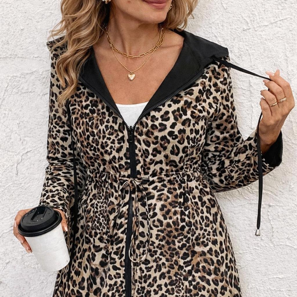 Leopard Reversible Hooded Jacket