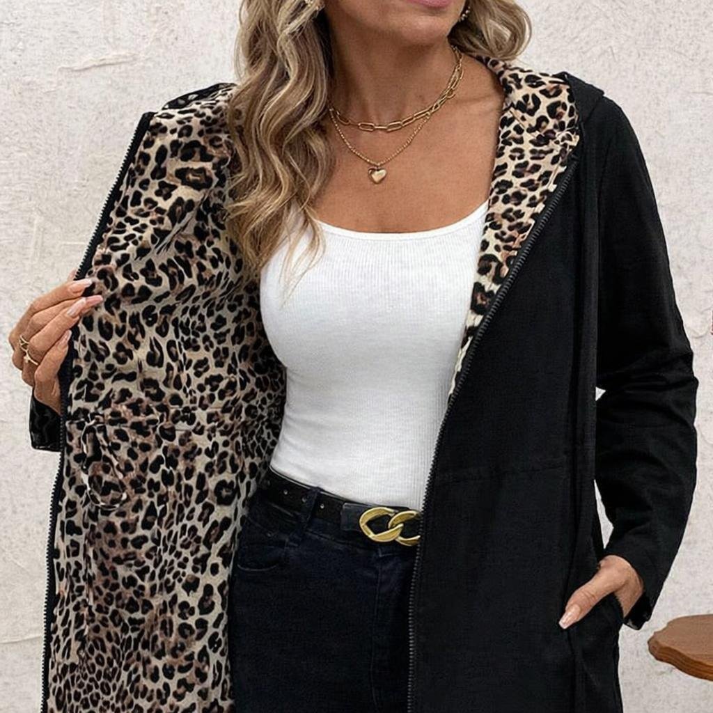 Leopard Reversible Hooded Jacket