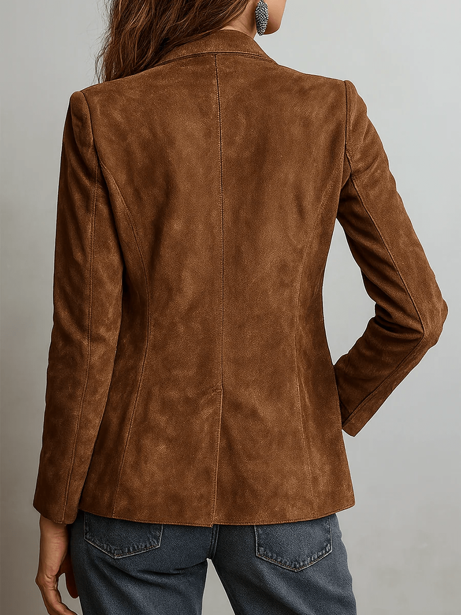 Tailored Suede Blazer for Women