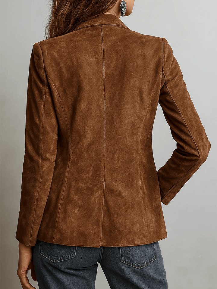 Tailored Suede Blazer for Women