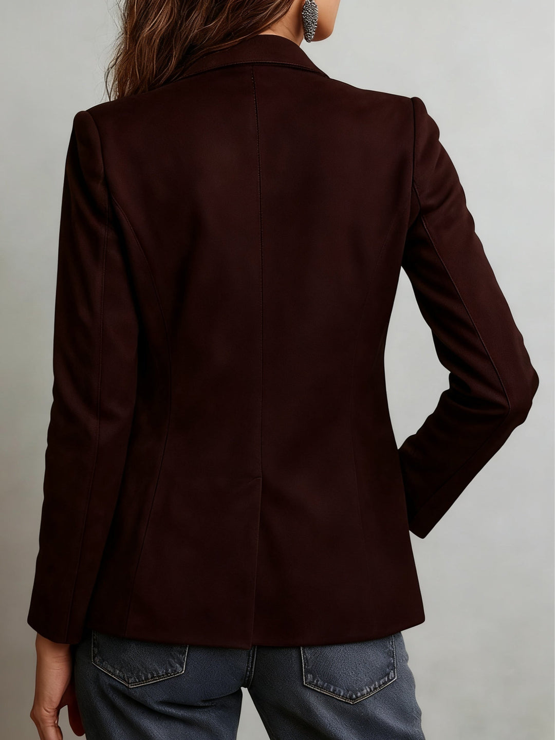 Tailored Suede Blazer for Women