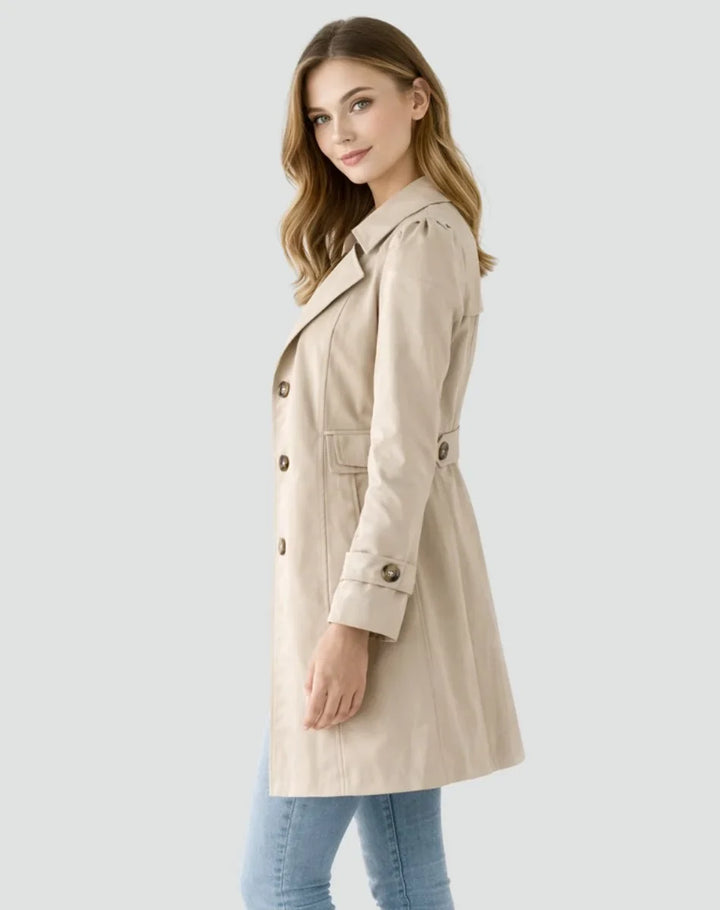 Women's Tailored Double-Breasted Trench Coat