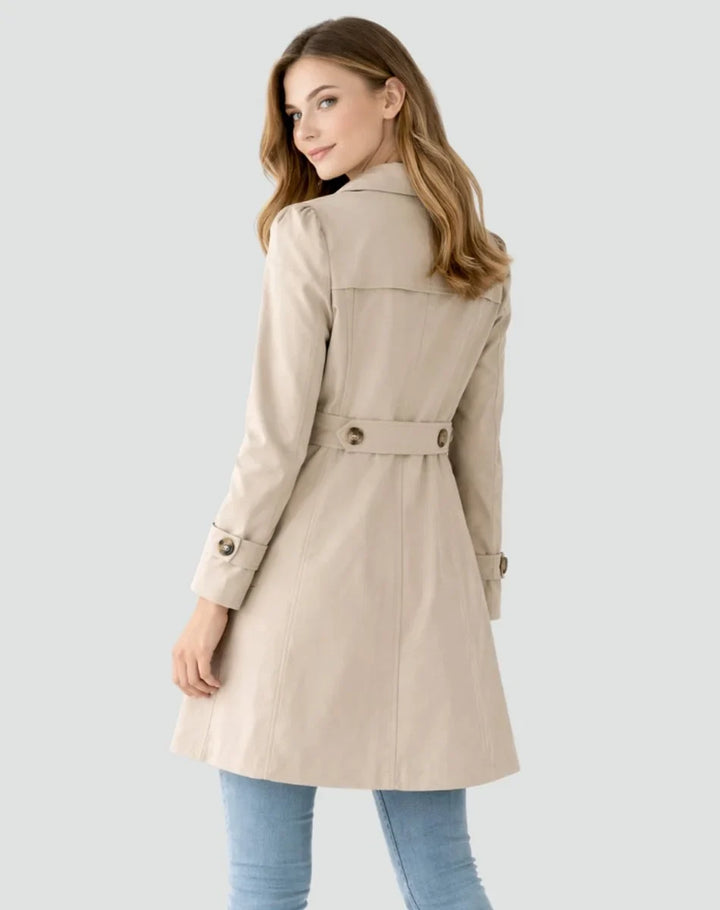 Women's Tailored Double-Breasted Trench Coat