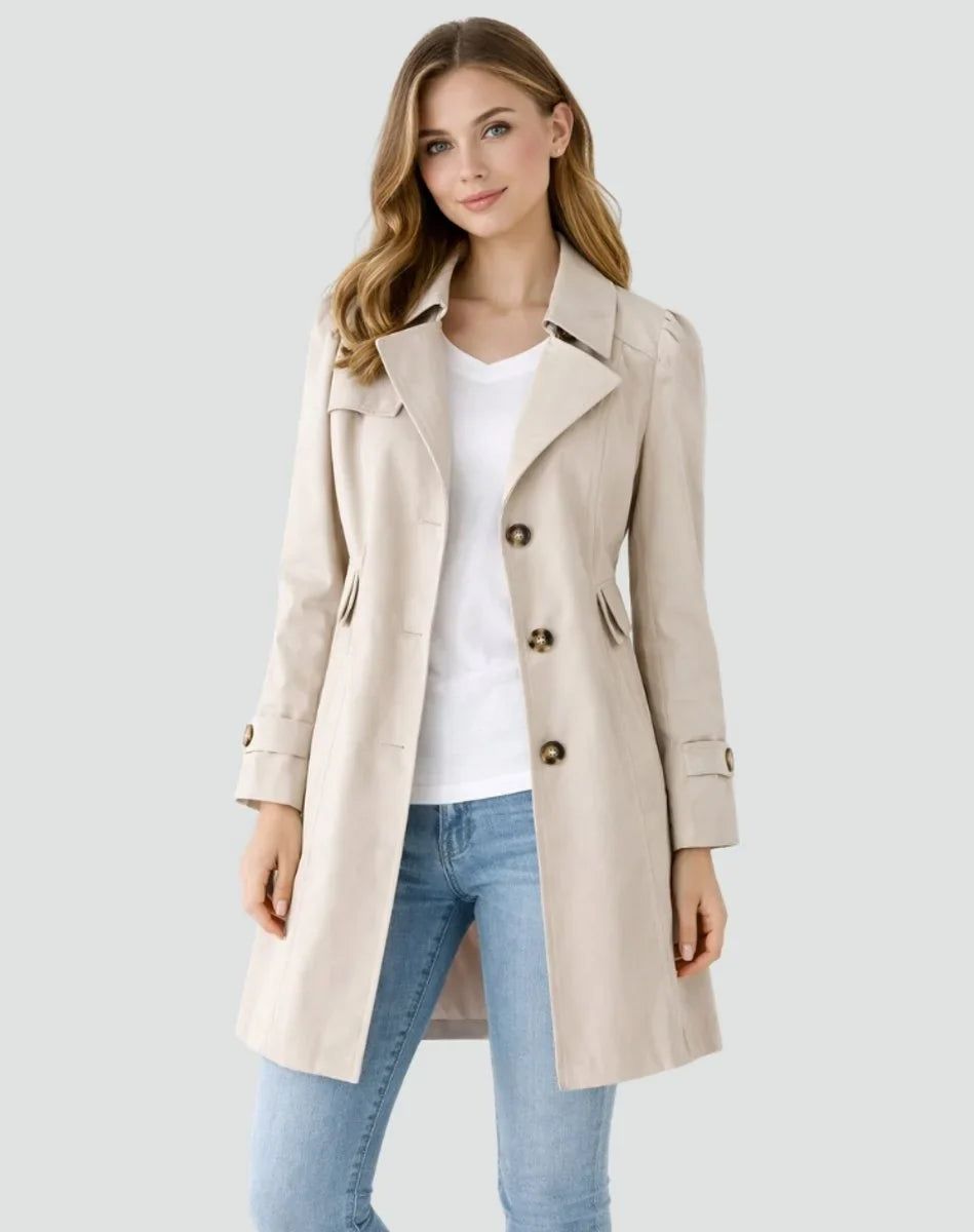 Women's Tailored Double-Breasted Trench Coat