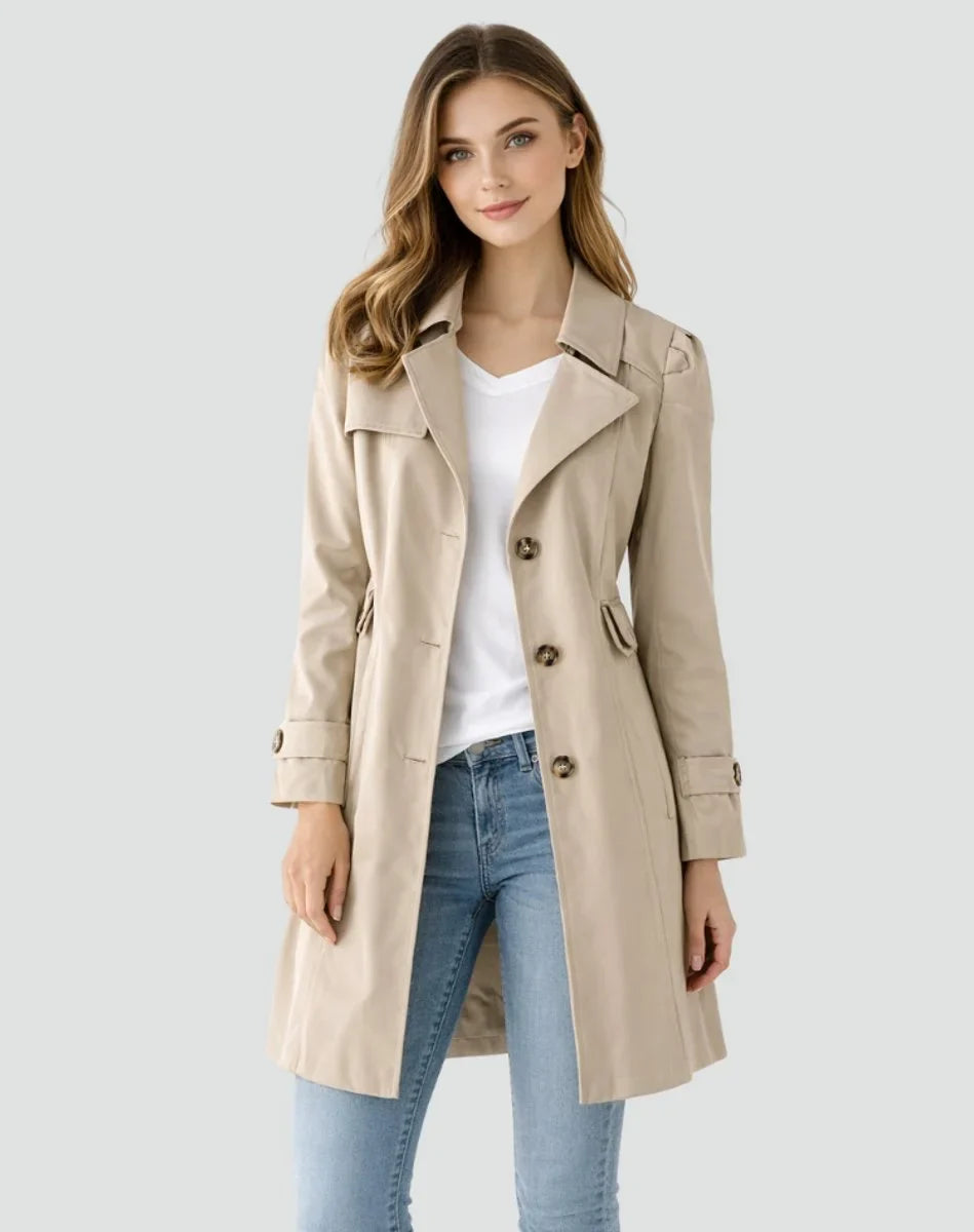 Women's Tailored Double-Breasted Trench Coat