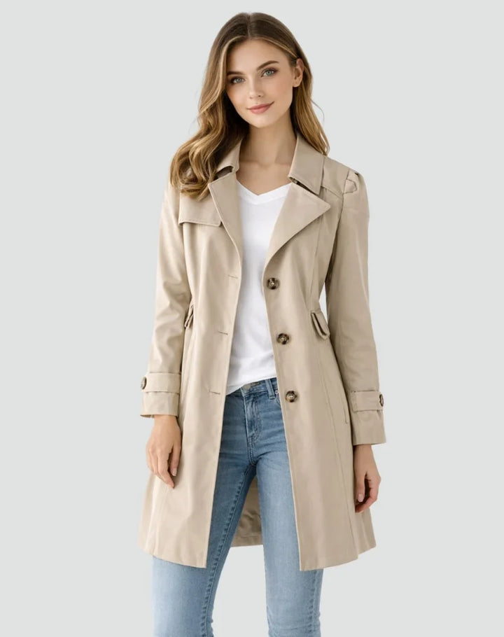 Women's Tailored Double-Breasted Trench Coat