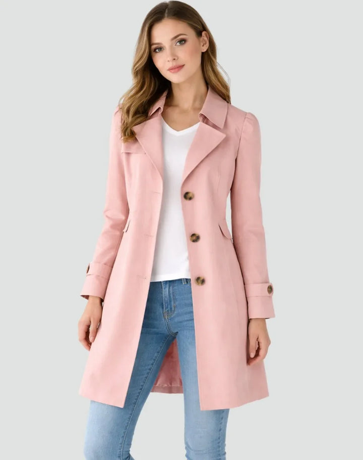 Women's Tailored Double-Breasted Trench Coat